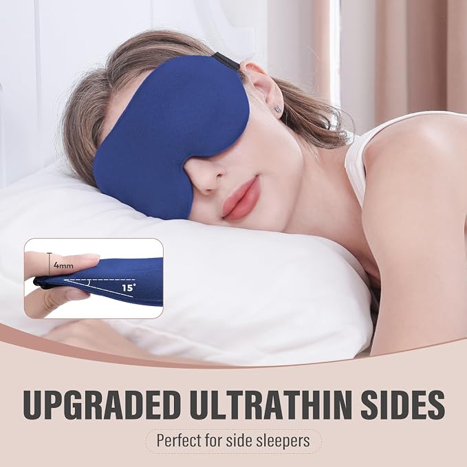 YIVIEW Sleep Mask for Side Sleeper, Complete Light Blocking 3D Pink Sleeping - Image 2