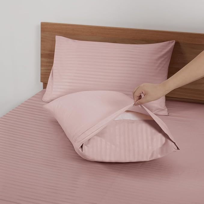 Mejoroom Striped Full Size Sheets – Extra Soft Full Size Bed Sheets - Image 4