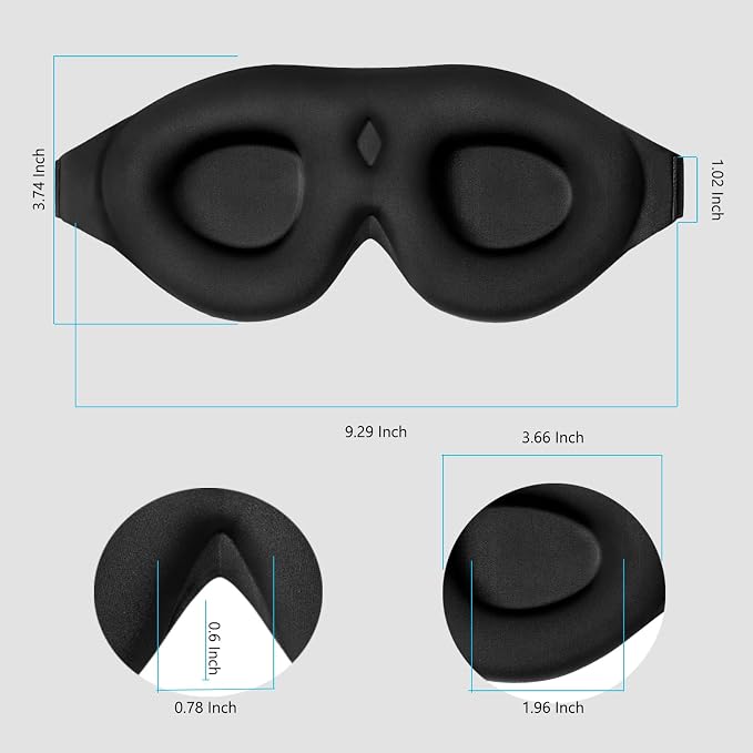 ALASKA BEAR Sleep Mask Memory Foam Contoured Eye Cups - Image 8