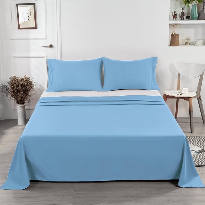 Lirex Flat Sheet, Twin Size Extra Soft Brushed Microfiber 1800 Microfiber Flat - Image 6