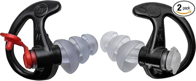 SureFire EP4 Sonic Defenders Plus Filtered Earplugs, Triple flanged Design by Surefire