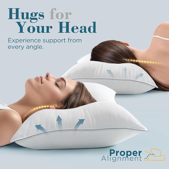 viewstar Bed Pillows Queen Sizes Set of 2, Hotel Quality Cooling Down - Image 5