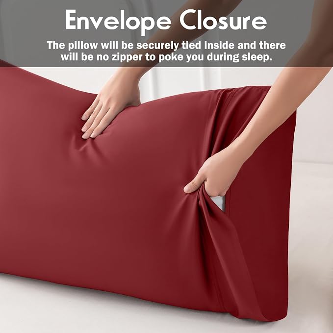 Pillowcases Queen Size 2 Pack, Viscose Cooling Pillow Cases - Image 4