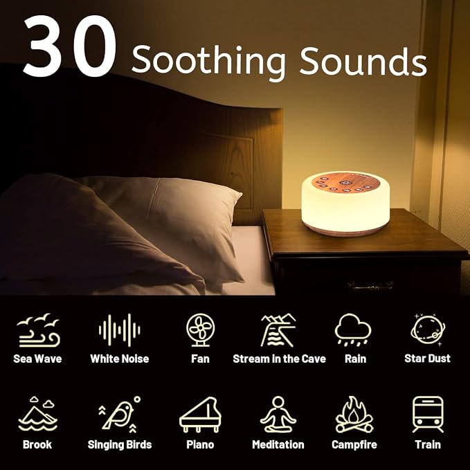 Soother Sleep Sound Machine Night Light White Noise Machine - Image 2