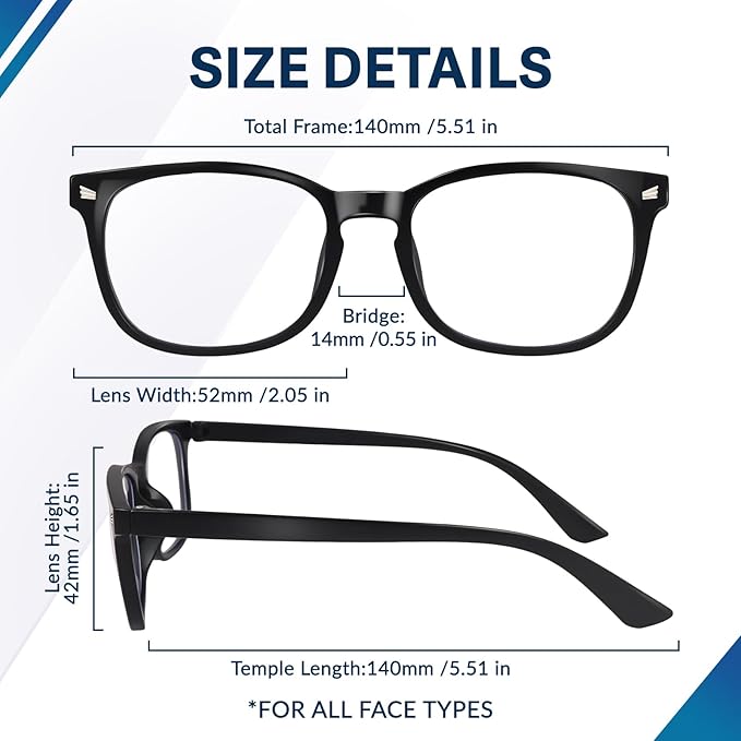 Blue Light Glasses for Woman Men | 99% Blue Light Blocking Glasses for Computer - Image 4