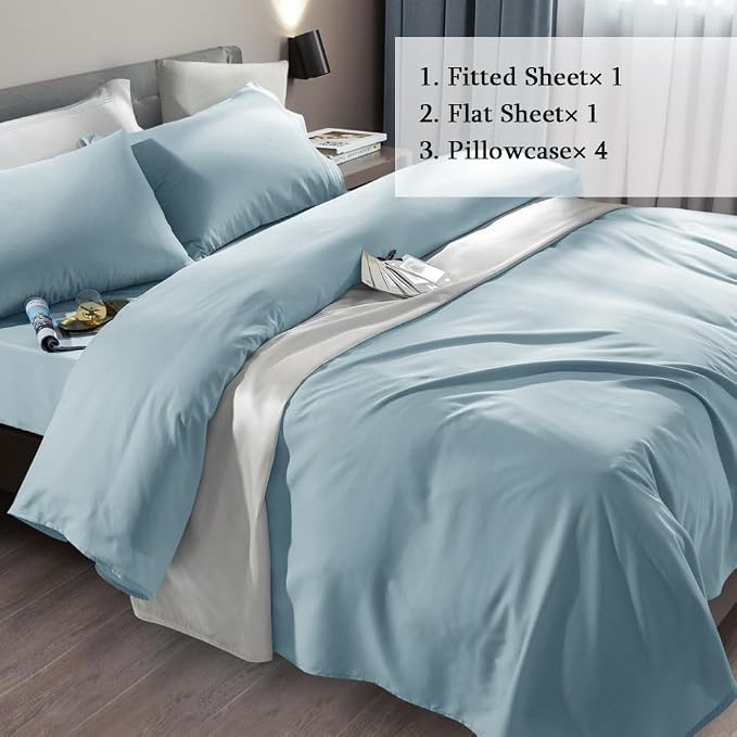 SONORO KATE Bed Sheet Set Super Soft Microfiber 1800 Thread Count Luxury - Image 2