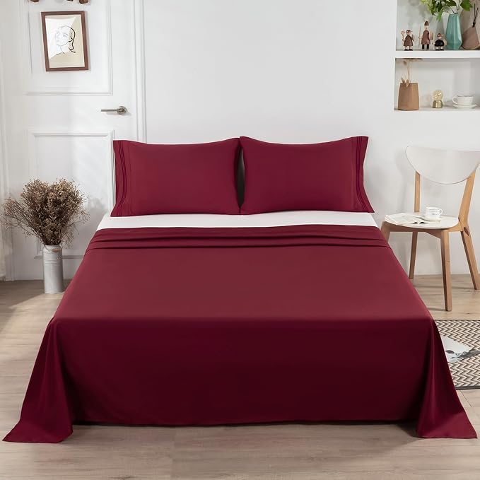 Lirex Flat Sheet, Queen Size Extra Soft Brushed Microfiber 1800 Microfiber Flat - Image 6
