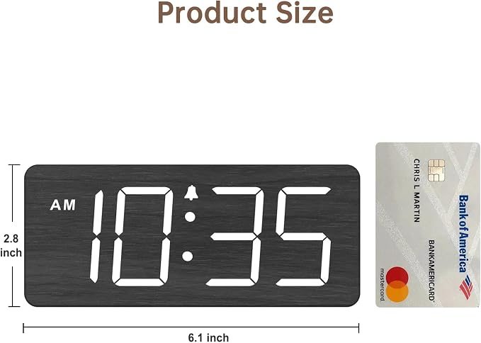DreamSky Wooden Digital Alarm Clock - Image 7