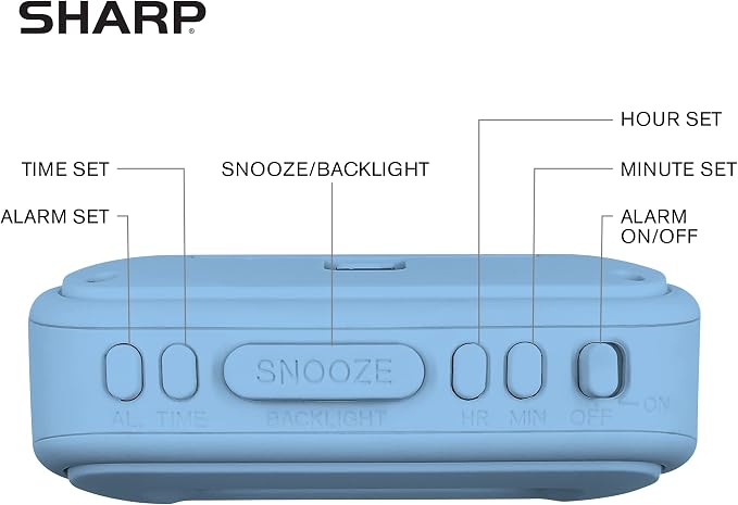 Sharp Digital Alarm Clock – Tactile Case - Image 4