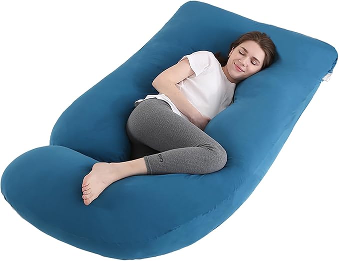 Jcickt Pregnancy Pillow J-Shaped Full Body Pillow, 59 inch by Jcickt