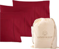 1000 TC Burgundy Standard Pillowcases Set of 4 100% Egyptian Cotton Pillow Cases by GoodSleepBedding