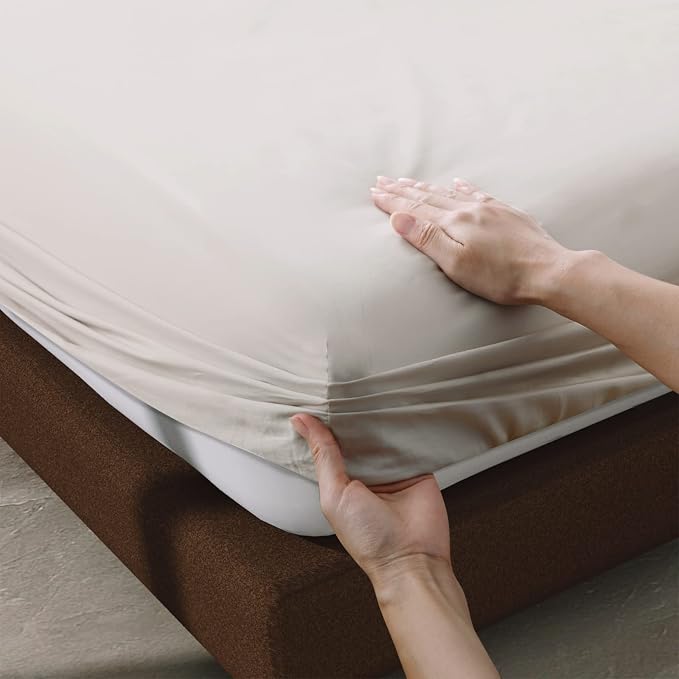 2-Pack 100% Egyptian Cotton Fitted Sheet TwinXL Size, 600 Thread Count Cotton - Image 3