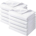 Preboun 20 Pcs White Flat Sheets Bulk Twin Size Soft Microfiber Top Flat by Preboun