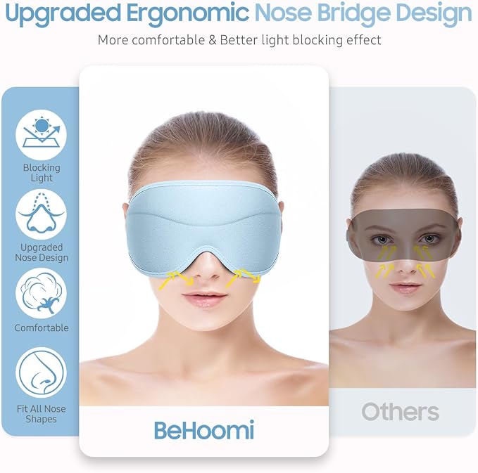 BeHoomi Sleep Mask, Premium Eye Mask - Image 2
