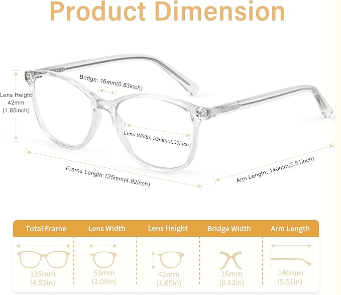 Madison Avenue Blue Light Blocking Glasses Anti Eyestrain UV Glare Blue Light - Image 5