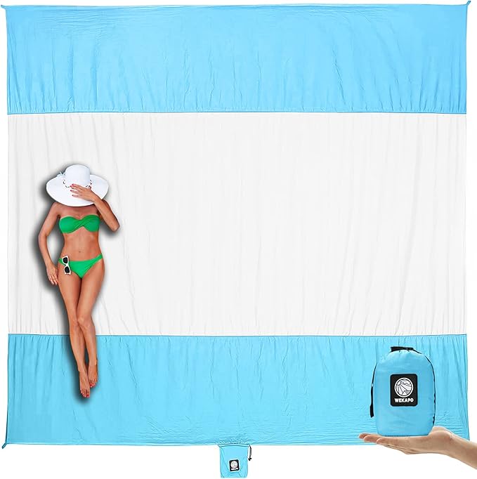 WEKAPO Beach Blanket Sandproof Waterproof, Extra Large Beach Mat, Oversized & by Wekapo