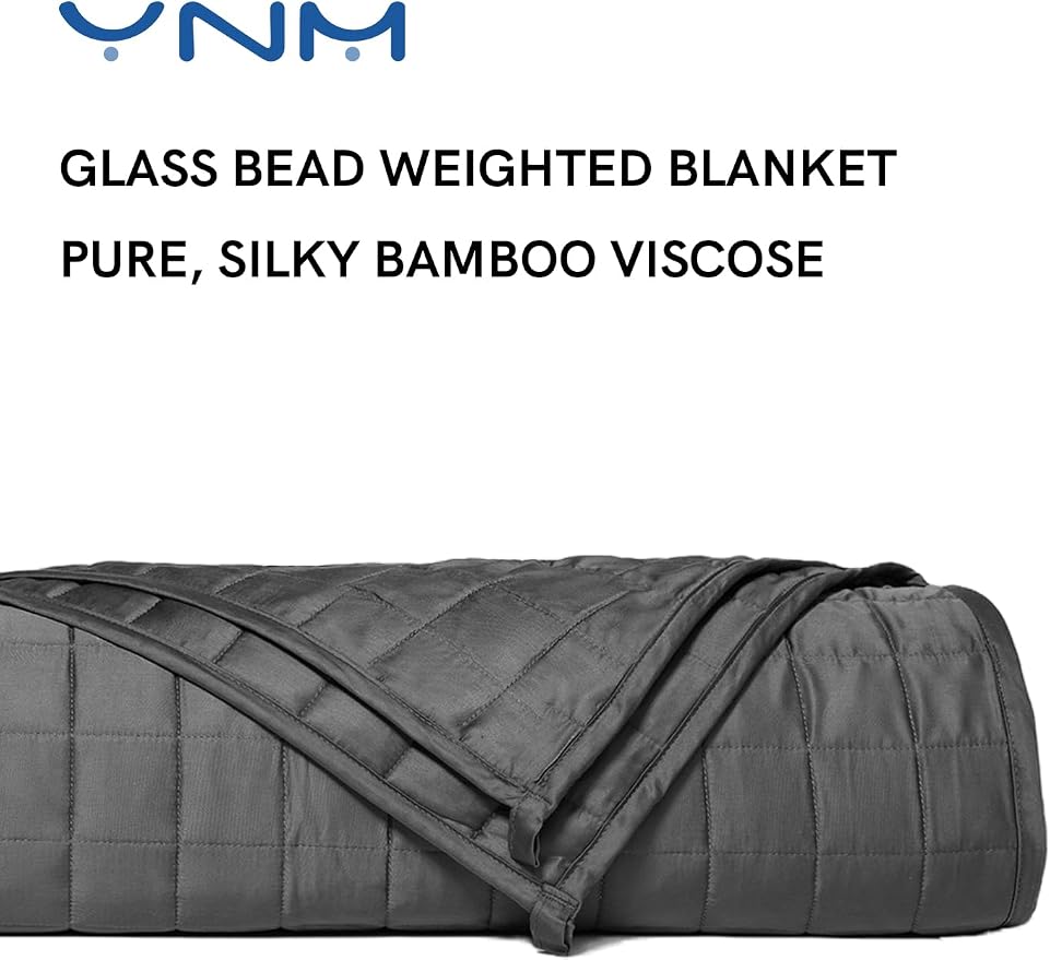 YnM Cooling Weighted Blanket for Adults, 15lbs Heavy Bed Throw for One Person - Image 2