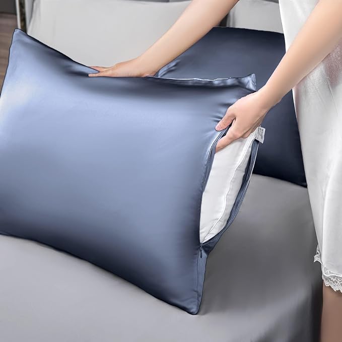Mulberry Silk Pillowcase for Hair and Skin, Cooling Silk Pillow Case - Image 2