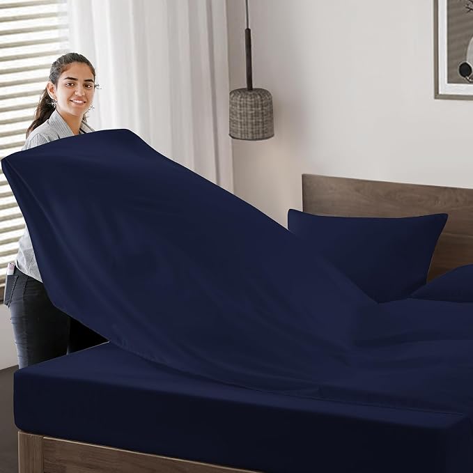 Maple&Stone Full Flat Sheet 6 Pack, Premium Soft & Breathable, Brushed - Image 3