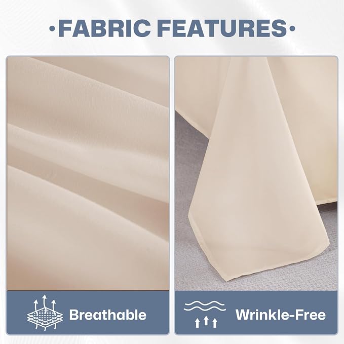 Lavisun Flat Sheets 2 Pack, Hotel Quality Flat Bed Sheets, Brushed Microfiber - Image 4