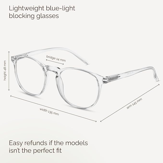 IBOANN Blue Light Glasses for Woman/Men, Fashion Blue Light Glasses Men - Image 2