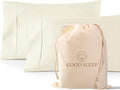 1000 TC Ivory King Pillowcases Set of 2 100% Egyptian Cotton Pillow Cases by GoodSleepBedding