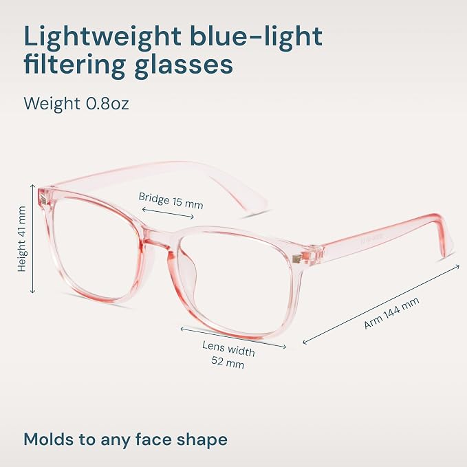 Gaoye Transparent Pink Blue Light Glasses - Image 4