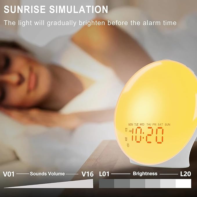 Wake Up Light Sunrise Alarm Clock - Image 3
