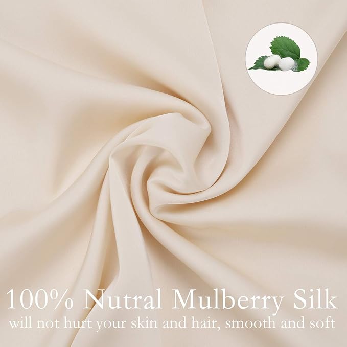 JOGJUE 2 Pack 100% Mulberry Silk Pillowcases, Standard Size - Image 3