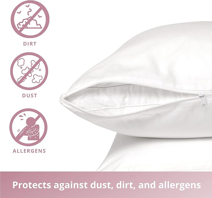 CirclesHome Pillow Protectors 2 Pack Body Zippered - Image 5