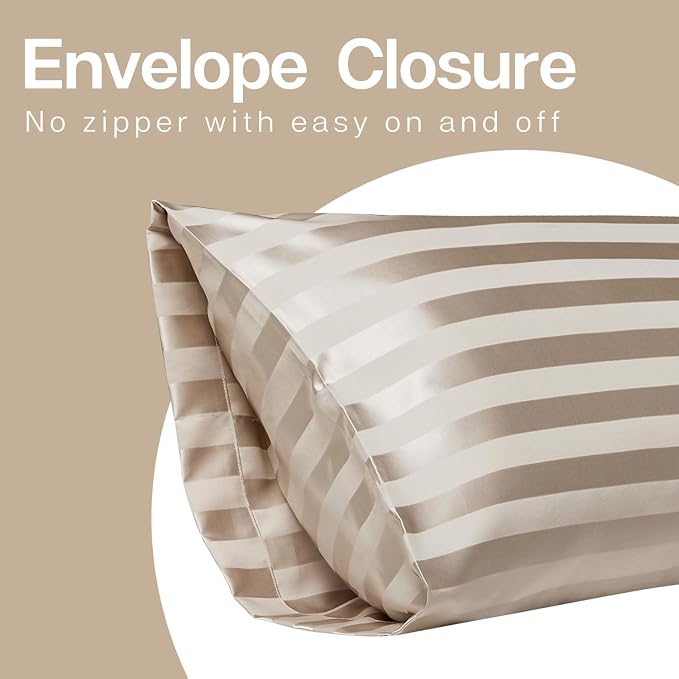MR&HM Satin Body Pillow Cover, Soft and Breathable Body Pillow Case - Image 3