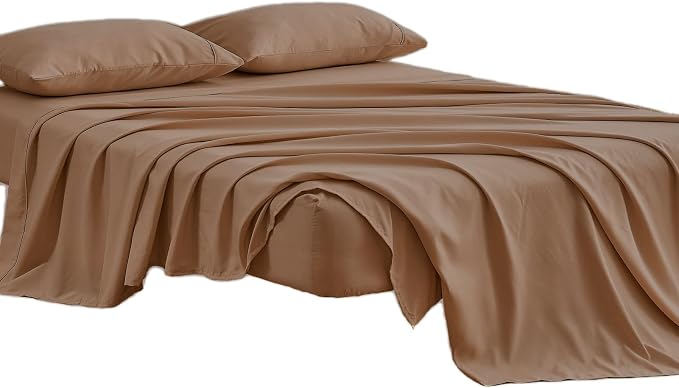Kingnex Oversized King Flat Sheet 132x110 by Kingnex