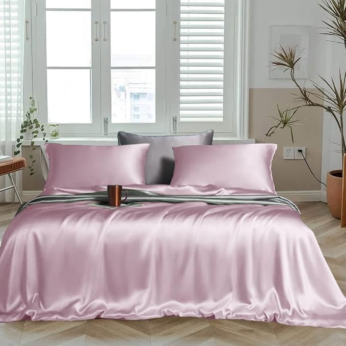 LINENWALAS Fitted Sheet Only Viscose Derived from Bamboo, Bottom Sheet - Image 5