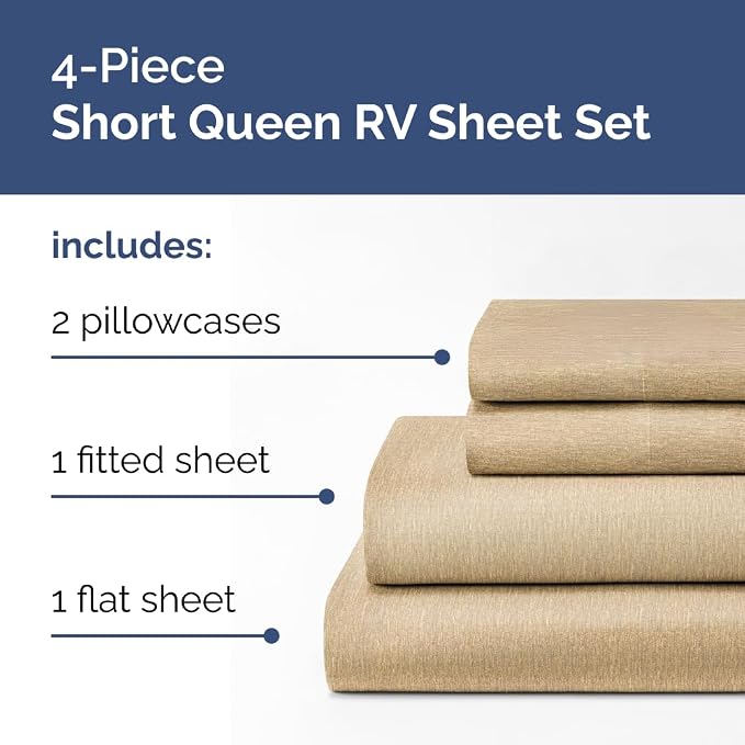 RV Short Queen Sheet Set 60 X 75 - Image 2