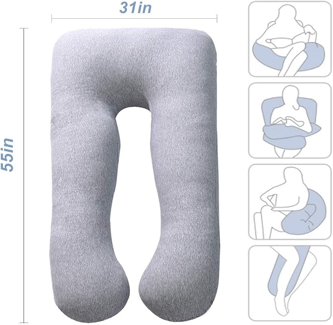 MOON PINE U Shaped Pregnancy Pillow, Maternity Full Body Pillow - Image 2