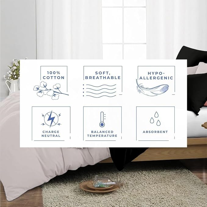 Kotton Culture 3 Pc King Size Duvet Cover Set- 100% Egyptian Cotton 600 Thread - Image 5
