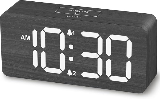 uscce Wooden Digital Alarm Clocks by USCCE