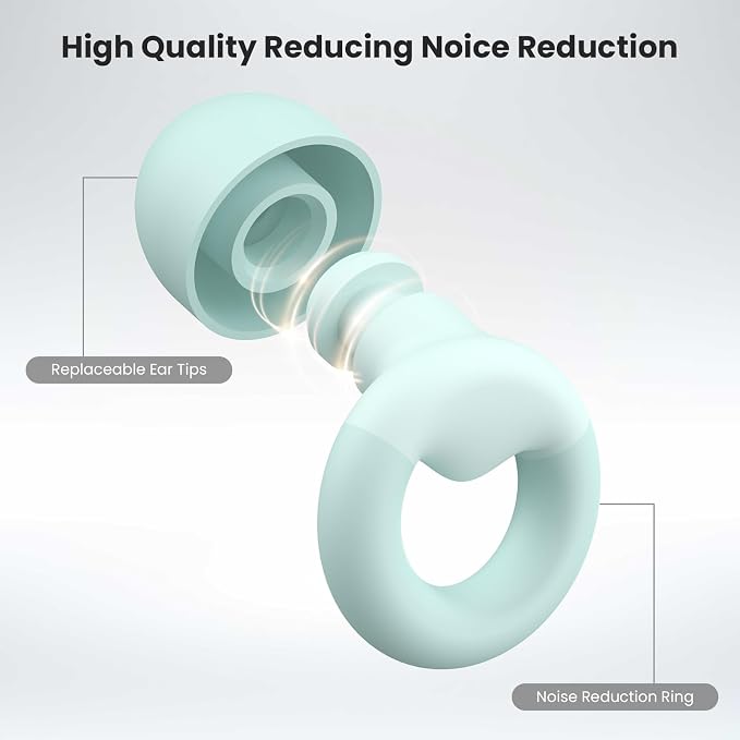 JUSTRVN Ear Plugs for Sleeping, 2 Pairs of Reusable Earplugs for Noise - Image 3