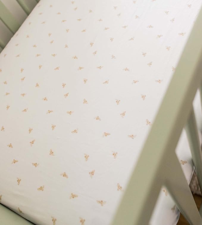 Burt's Bees Baby Essential Organic Cotton Fitted Crib Sheet, Breathable - Image 4