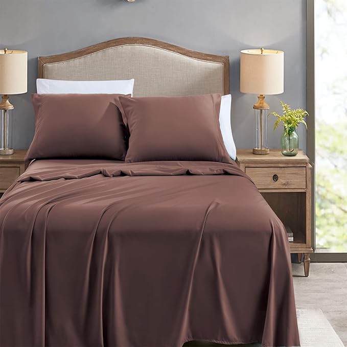 FreshCulture Full Flat Sheets Only, Soft Microfiber Bedding Sheets - Image 2