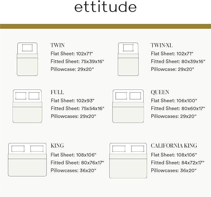 ettitude - Pillowcase Set - 100% Lyocell - Standard Size - Cooling & Breathable - Image 2
