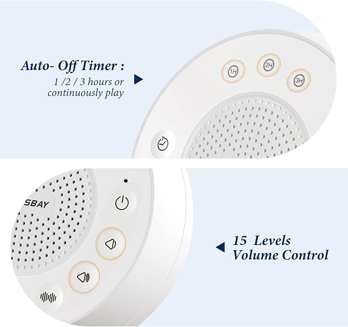 Housbay Glows White Noise Sound Machine, 31 Soothing Sounds, Colored NightLight - Image 6