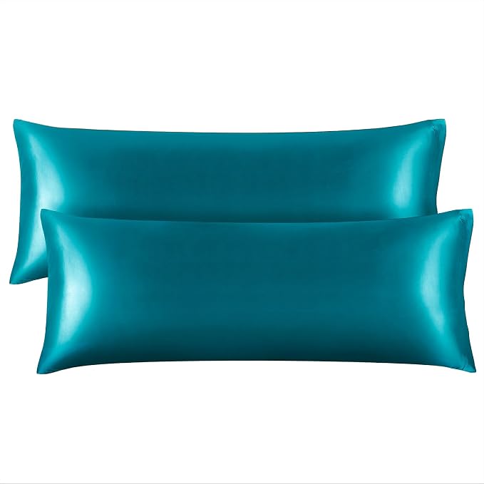 BEDELITE Satin Body Pillow Cover 2 Pack, Super Soft and Cooling Body Pillow by BEDELITE
