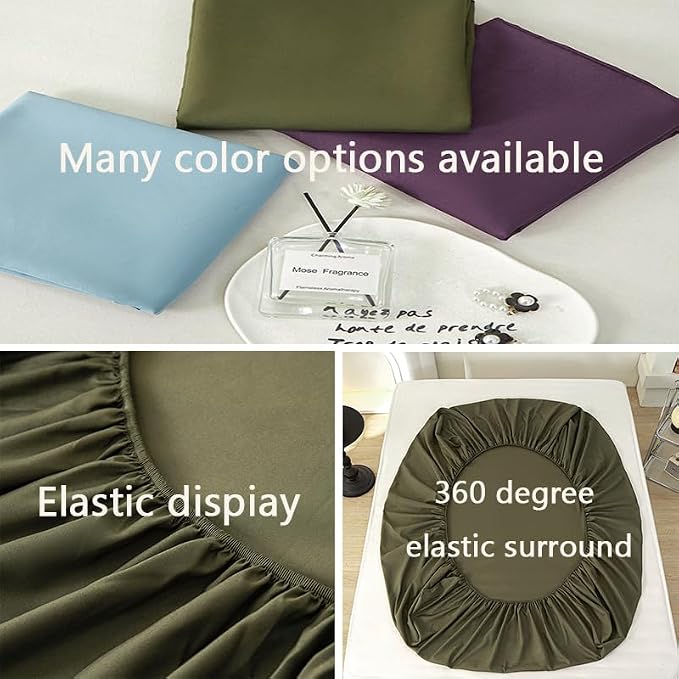 Bedding Queen Size Fitted Sheet Only- Bottom Matress Fitted Sheet-Fits 15inches - Image 4
