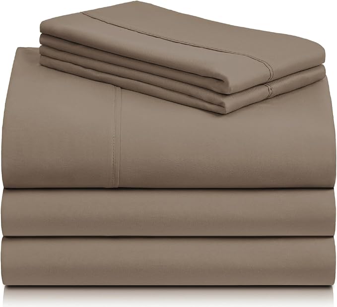 LuxClub 5 PC Split King Sheet Set, Breathable Luxury Bed Sheets, Deep Pockets - Image 9