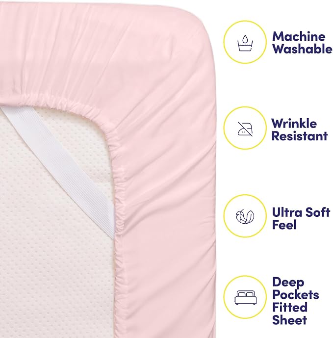 Queen Sheets Pale Pink - Image 3
