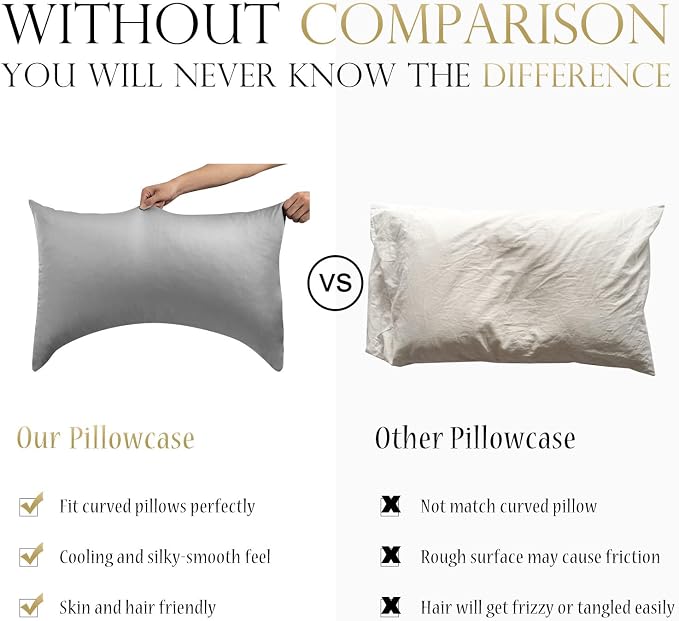 Cooling Curved Pillow Cases Queen Size Set of 2 - Image 2