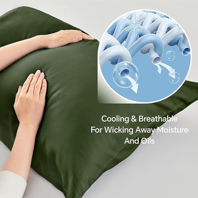 BEDELITE King Size Pillow Cases Set of 2, Rayon Derived from Bamboo, Cooling - Image 3