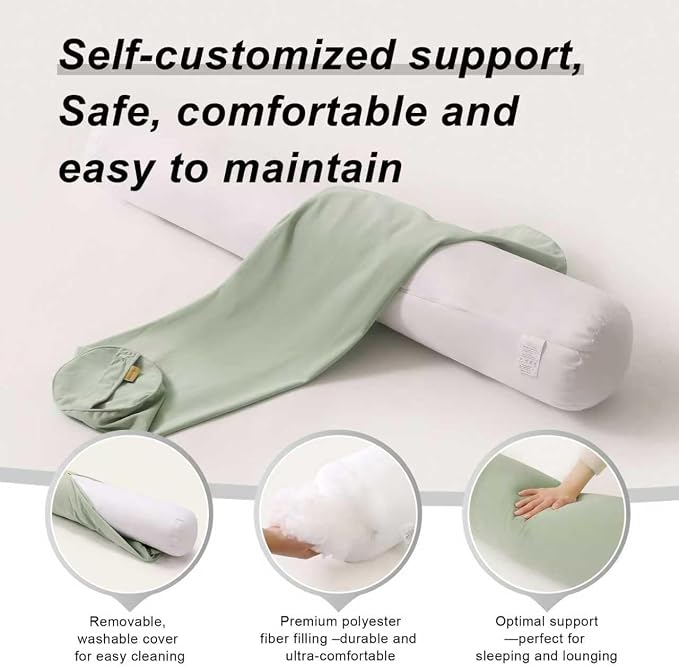 Body Pillow for Adults, Long Round Pillow, Big Cylindrical Pillow, Large Full - Image 4