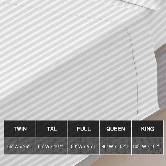 Mattress-Homes Queen 100% Egyptian Cotton Top Sheet 1Pcs, Cool & Breathable - Image 7